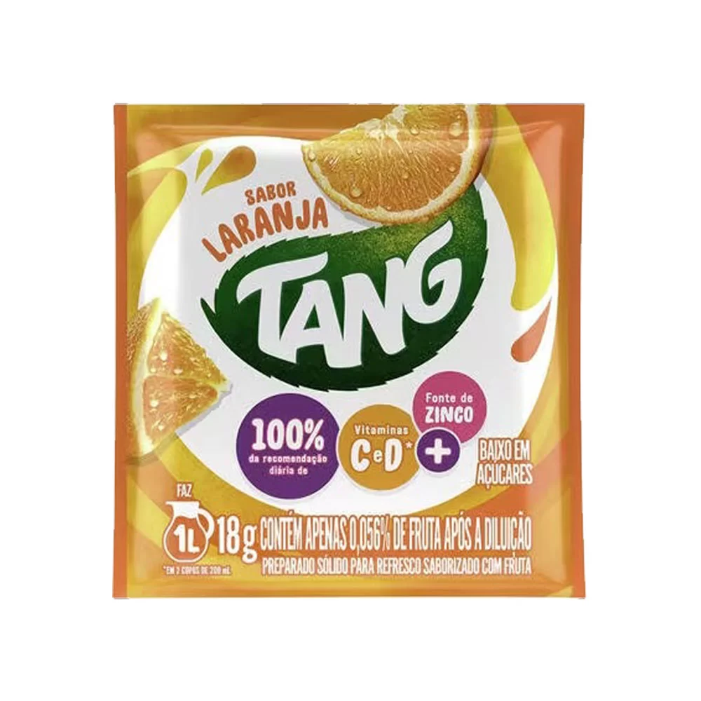 laranja.webp Refresco em Pó Tang Laranja 18g - Imagem 1